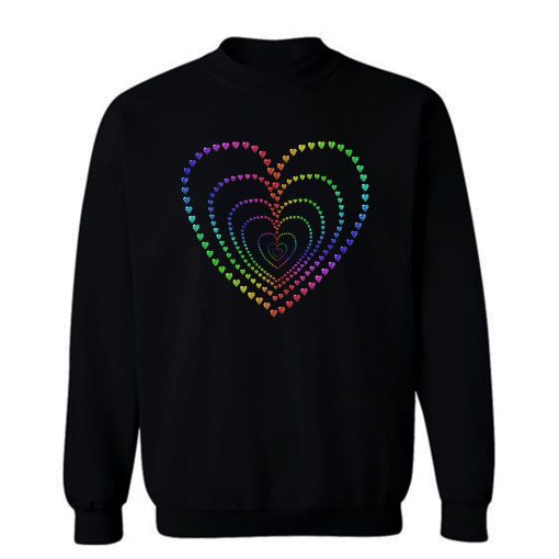 Echo Rainbow Jewel Hearts Sweatshirt