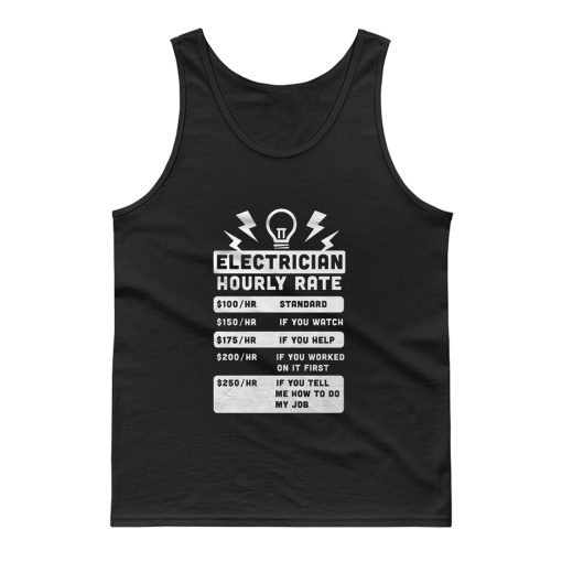 Electrician Hourly Rate Tank Top