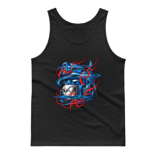 Glitchy Flames Tank Top