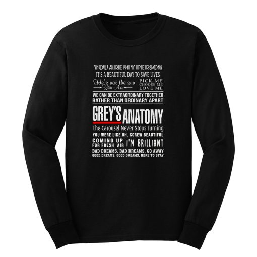 Greys Anatomy Youre My Person Long Sleeve