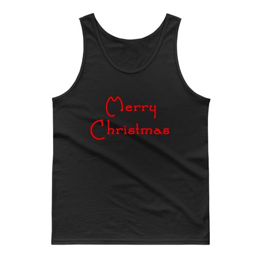 Merry Christmas Typhograph Tank Top