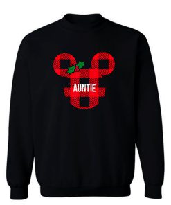 Mickey Minnie Mouse Mistle Toe Ribbon Auntie Cute Sweatshirt