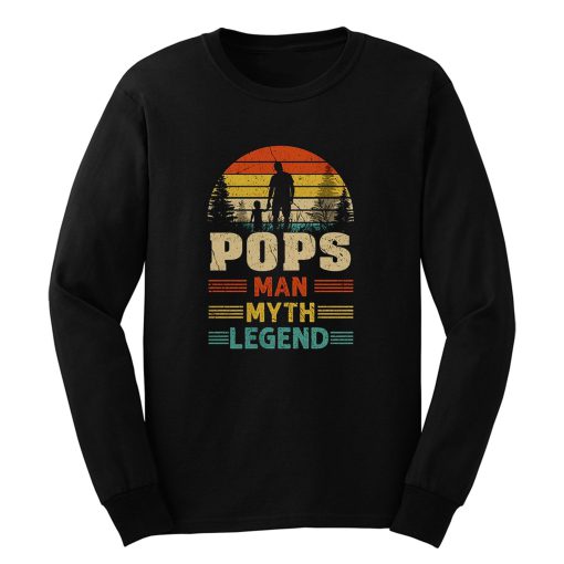 Pops Sunset Man Myth Legend Mens Long Sleeve