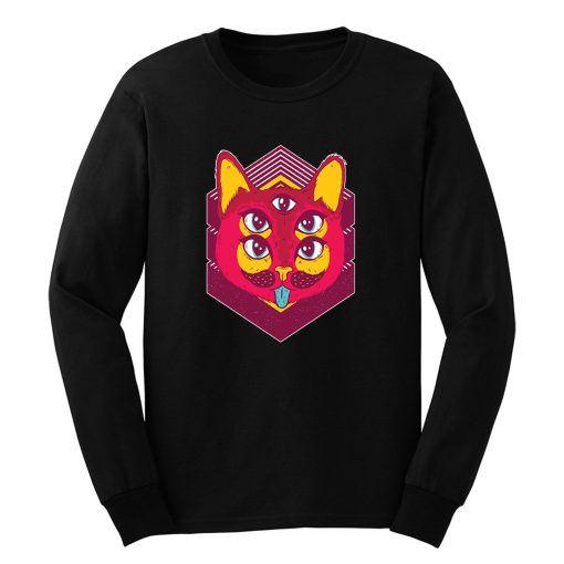 Psychedelic Cat Long Sleeve