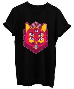 Psychedelic Cat T Shirt