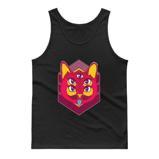 Psychedelic Cat Tank Top