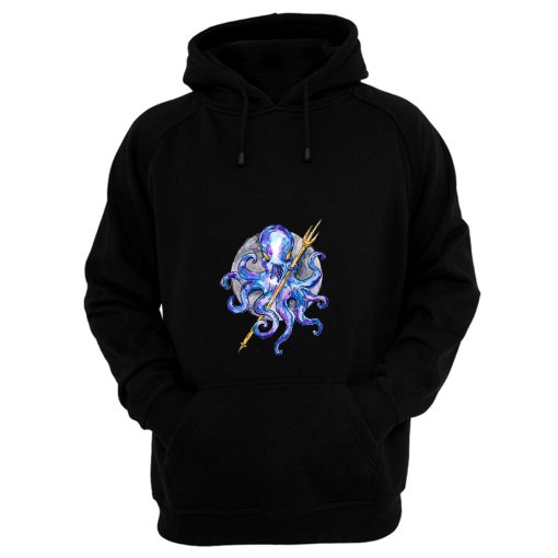 Purple Octopus With Trident Hoodie
