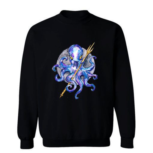 Purple Octopus With Trident Sweatshirt