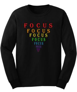 Rainbow Focus Motivation Eye Chart Long Sleeve