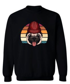 Retro Pug Dog Sweatshirt