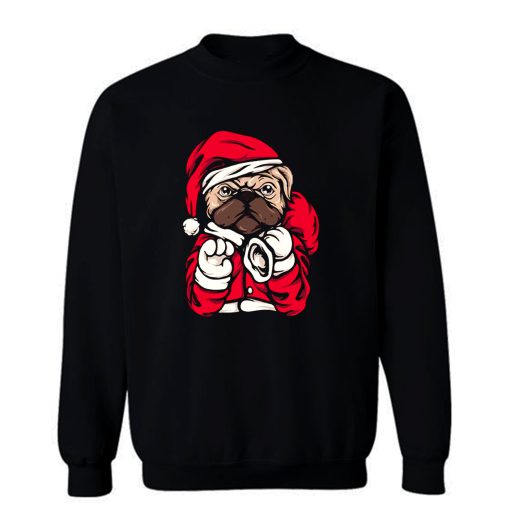 Santa Claus Dog Illustration Sweatshirt