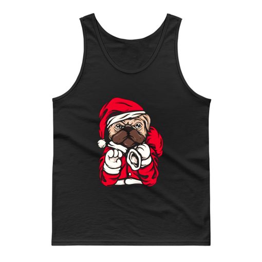 Santa Claus Dog Illustration Tank Top