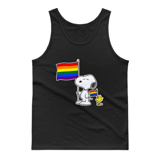 Snoopy Woodstock Pride Lgbt Flag Holiday Tank Top
