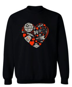 Star Wars Valentines Day Heart Galaxy Sweatshirt