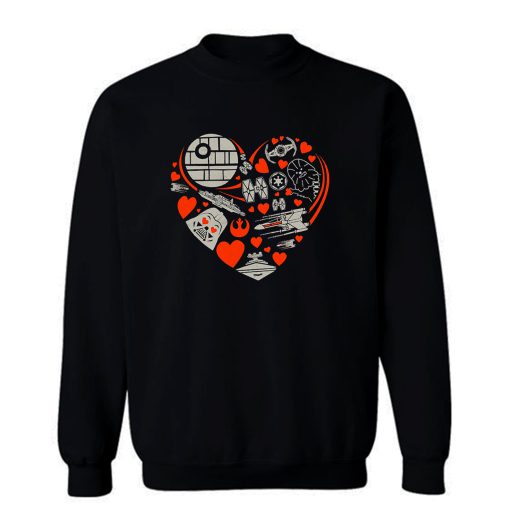 Star Wars Valentines Day Heart Galaxy Sweatshirt
