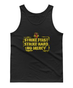Strike First Strike Hard Spray Painted Wall Sign Tank Top