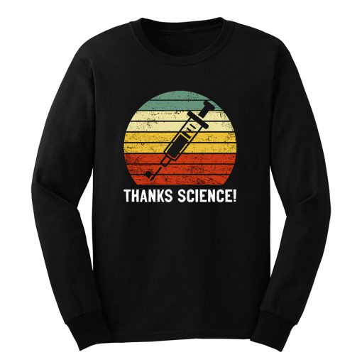 Thanks Science Pro Vaccine Vaccination Retro Vintage Long Sleeve