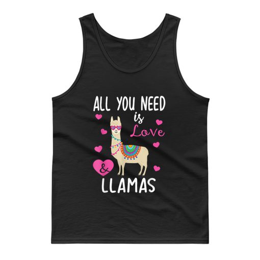 Valentine Llama All You Need Is Love Llamas Tank Top
