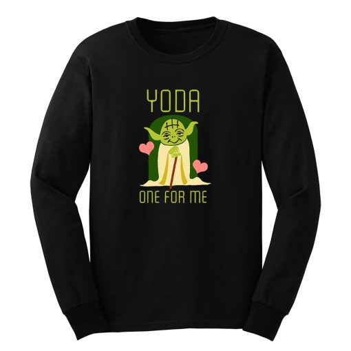 Valentines Day Star Wars Yoda One For Me Cute Long Sleeve