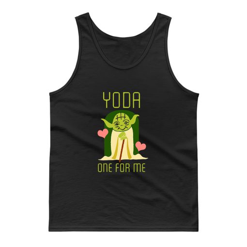 Valentines Day Star Wars Yoda One For Me Cute Tank Top