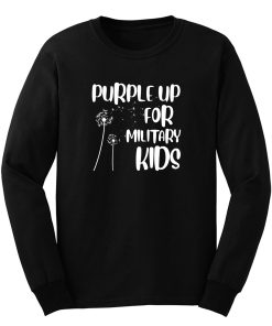 Andelion Purple Up For Military Kids Funny Gift For Children Long Sleeve