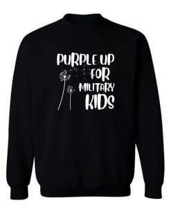Andelion Purple Up For Military Kids Funny Gift For Children Sweatshirt