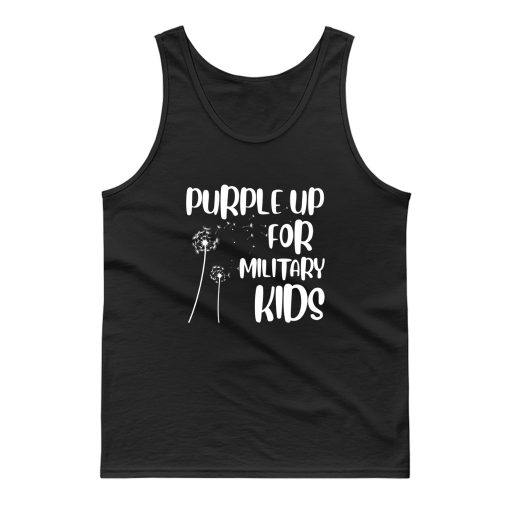 Andelion Purple Up For Military Kids Funny Gift For Children Tank Top