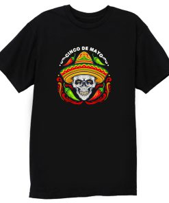 Cinco De Mayo Mexican Skull With Hat T Shirt