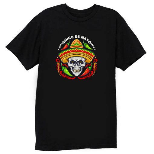 Cinco De Mayo Mexican Skull With Hat T Shirt
