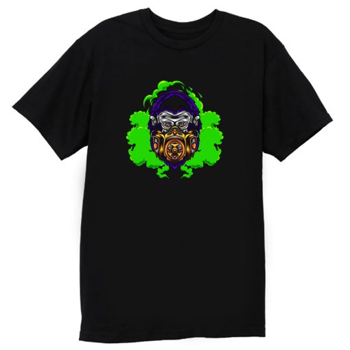 Gorilla With Gas Mask Illustration T Shirt
