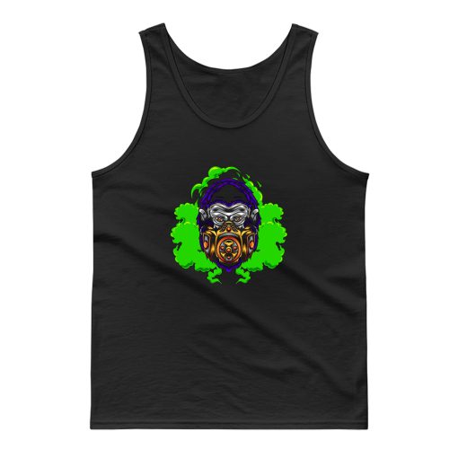 Gorilla With Gas Mask Illustration Tank Top