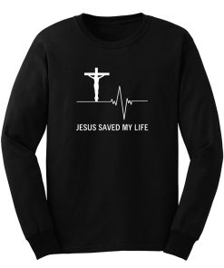 Jesus Saved My Life Hoodie Christian Religion Faith God Long Sleeve