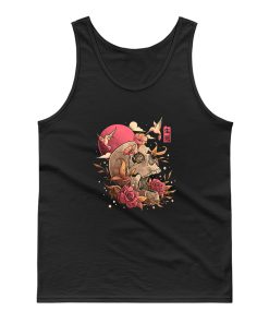 Life And Death Skull Flowers Tank Top