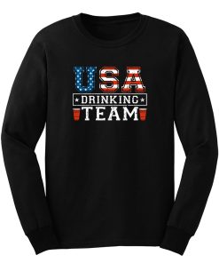 Usa Drinking Team Funny Usa 4th Of July Long Sleeve
