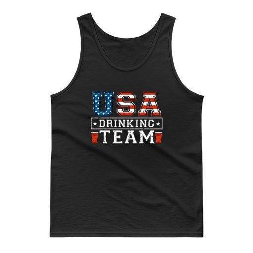 Usa Drinking Team Funny Usa 4th Of July Tank Top