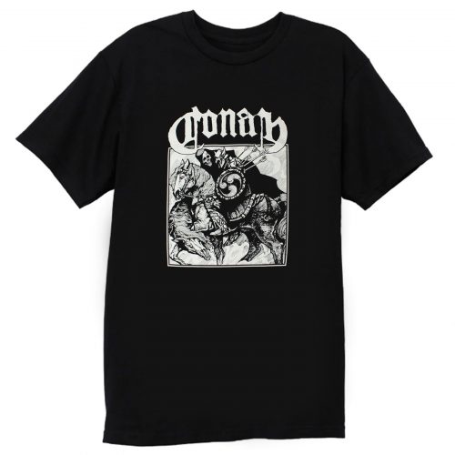 Conan Horseback Battle Black T Shirt