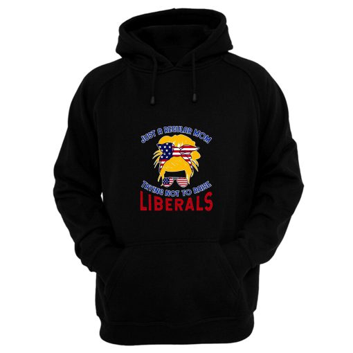 Just A Regular Mom Trying Not To Raise Liberals Hoodie