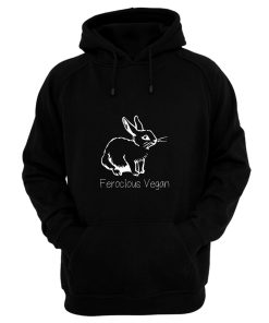 Ladies Ferocious Vegan Vegetarian Animal Hoodie